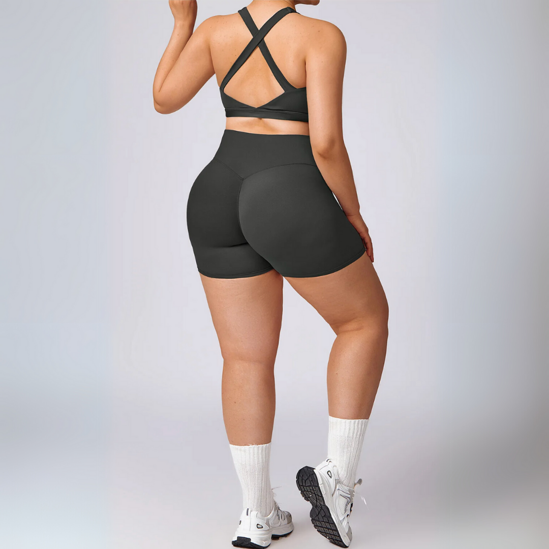 THE SABLE SEAMLESS CROSS-BACK SPORTS BRA