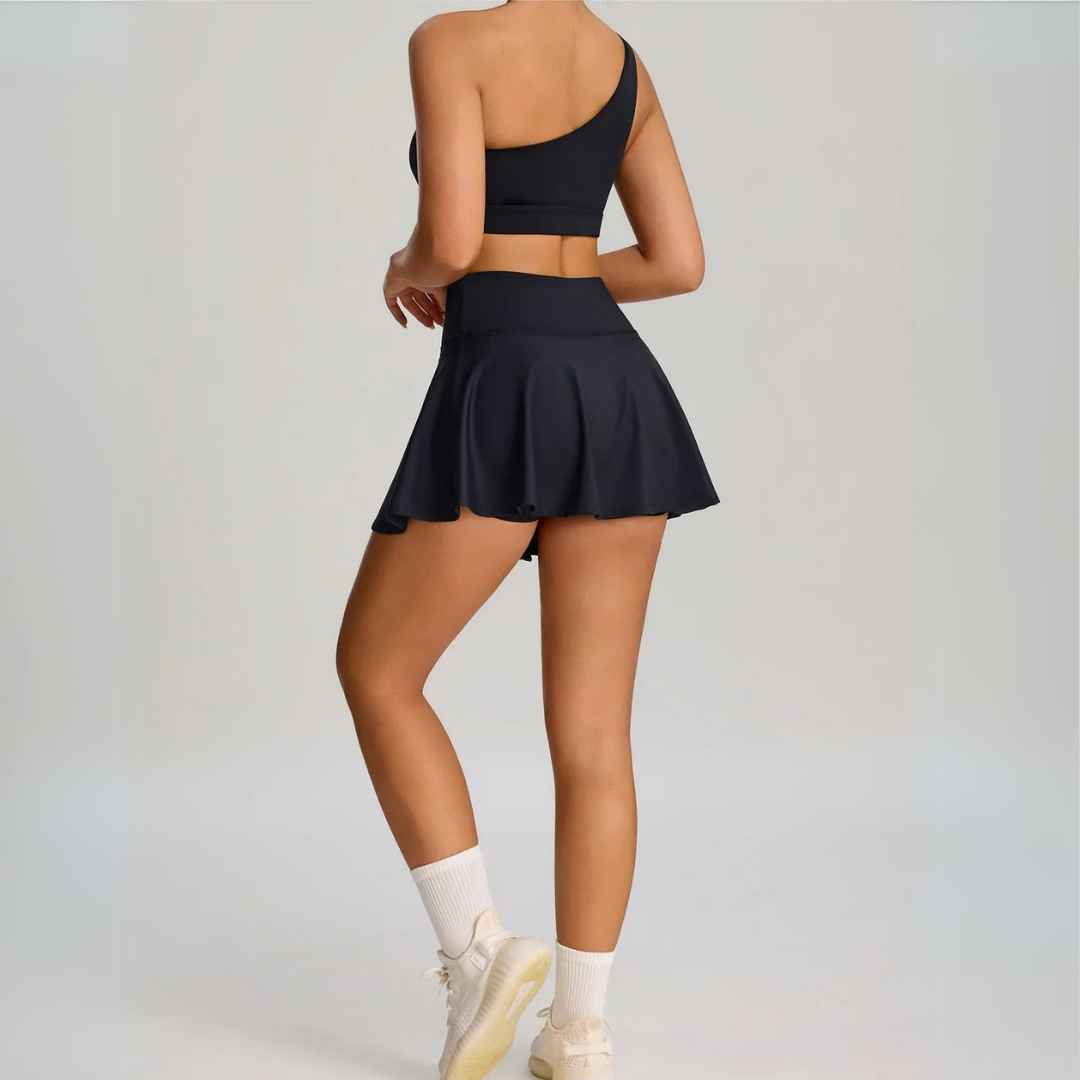 THE MURMUR ONE-SHOULDER SPORTS BRA