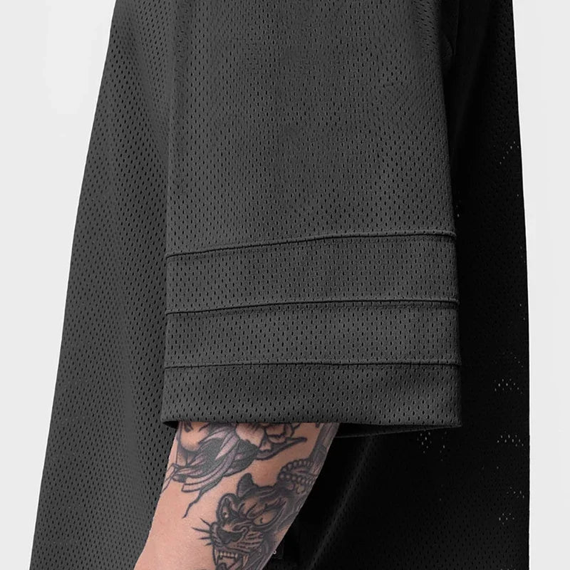 SYLVAN OVERSIZED V-NECK MESH TEE