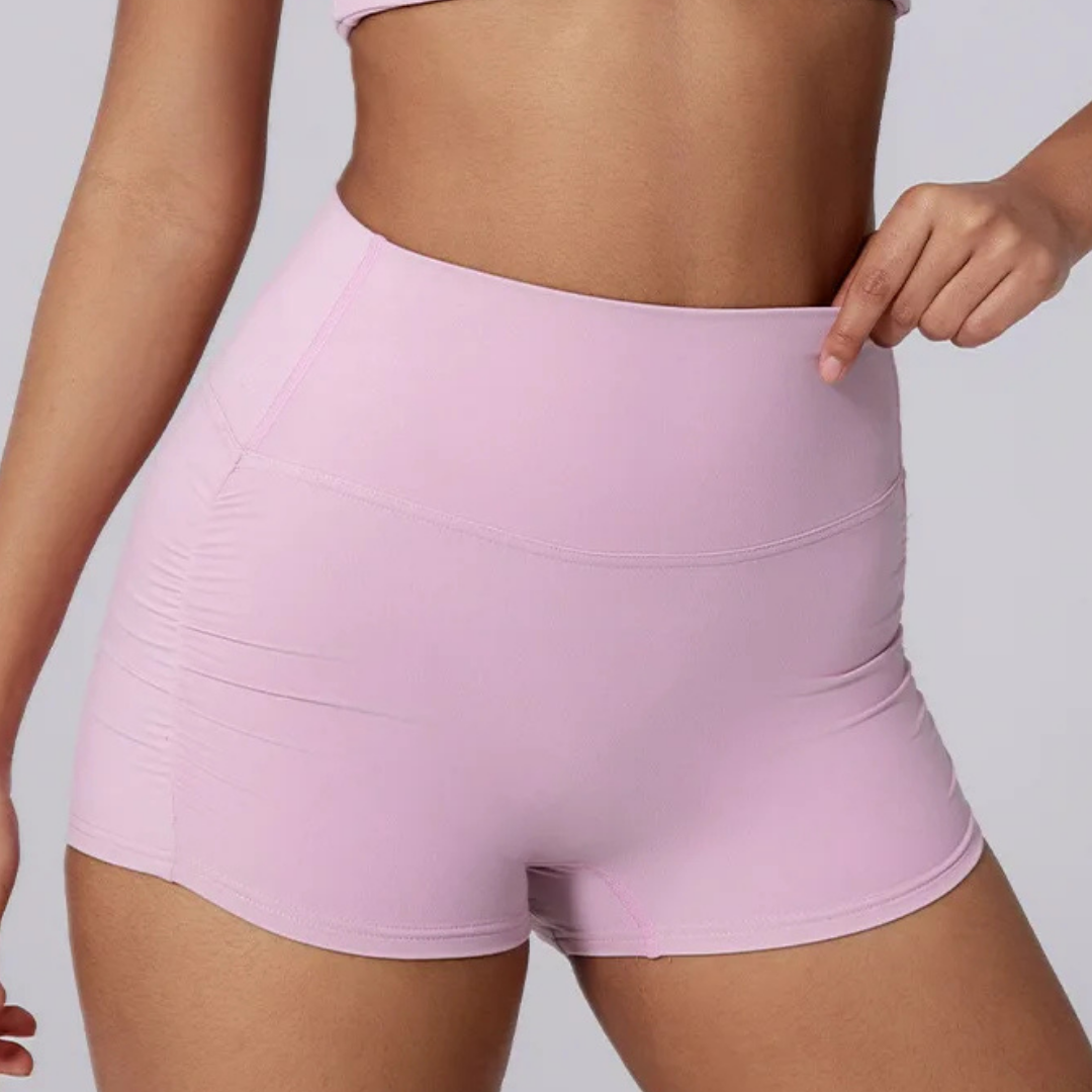 BELLINA HIGH-WAISTED BOOTY SHORTS