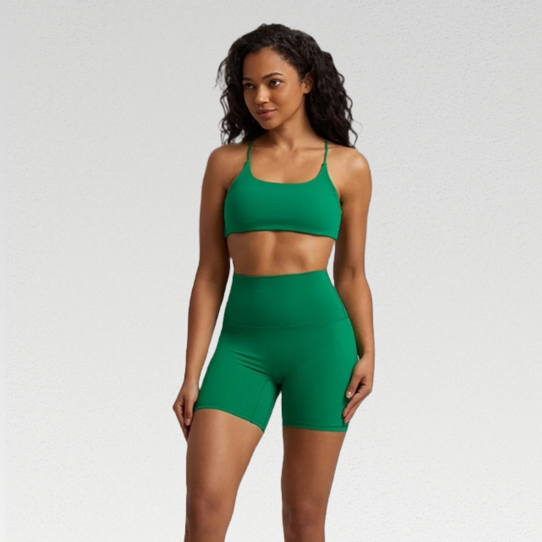 Rhode Set - Quick-dry, breathable fabric for comfortable and confident workouts. Durable nylon/spandex blend designed to last through tough sessions.