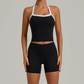 CLOVER HALTERNECK SINGLET & SEAMLESS SHORTS SET