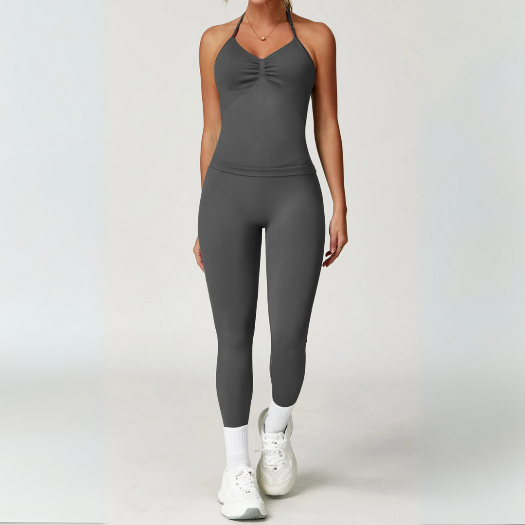 AURORA SEAMLESS HALTER SINGLET & LEGGINGS SET