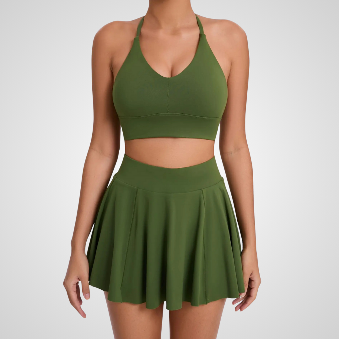 KARELIA HALTER TENNIS SKORT SET