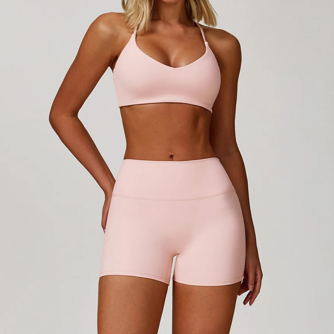 BRIM 2-PIECE SEAMLESS SHORTS SET
