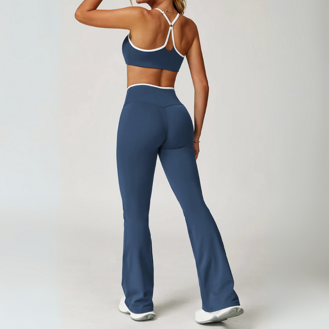 THE ORIARA FLARED LEGGINGS & SPORTS BRA SET