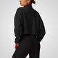 THE SOLINA CROPPED HALF-ZIP SWEATER