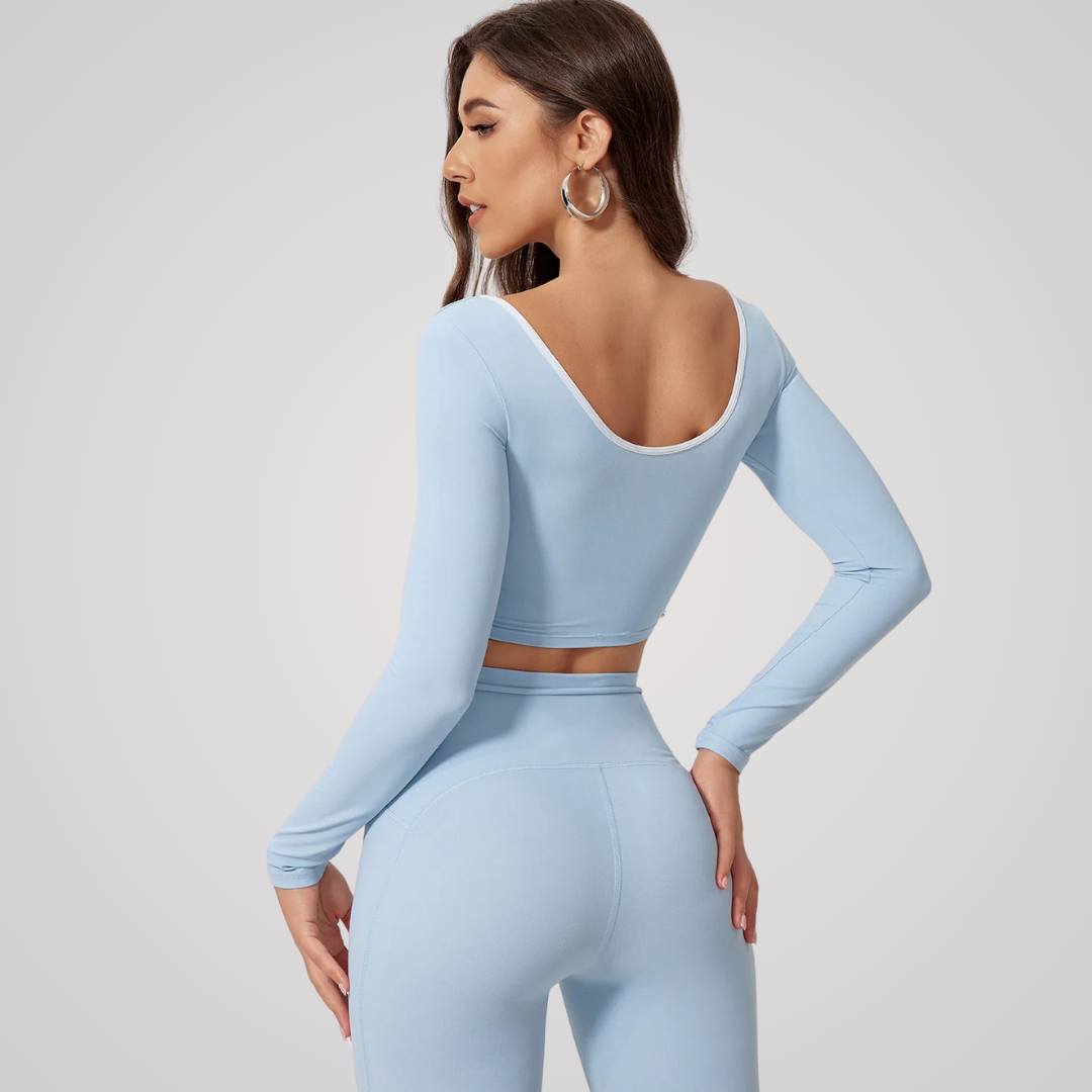 LYSARA LONG SLEEVE TOP AND HIGH-WAIST LEGGINGS SET