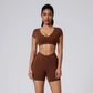 FAWN SEAMLESS HIGH-WAISTED SHORTS