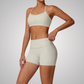 THE ARBOR HALTER SPORTS BRA & SEAMLESS SHORTS SET