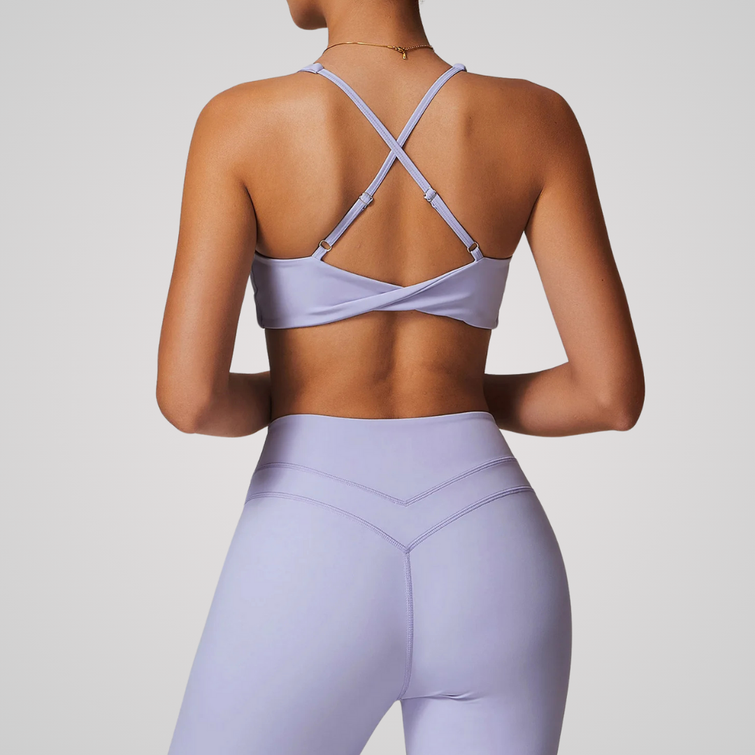 EMMELINE TWIST-BACK SPORTS BRA