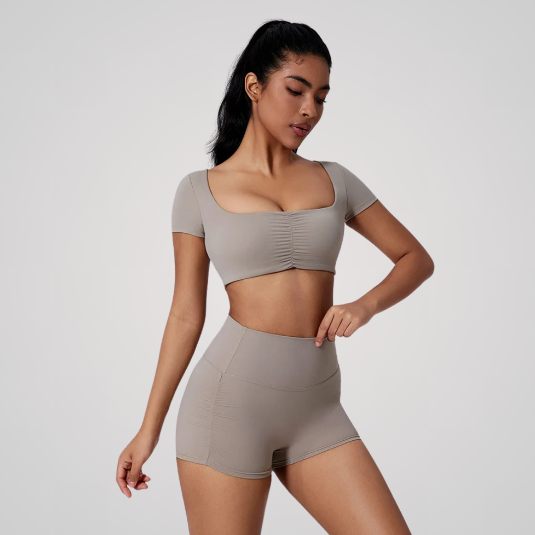 BELLINA HIGH-WAISTED BOOTY SHORTS