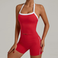 CLOVER HALTERNECK SINGLET & SEAMLESS SHORTS SET