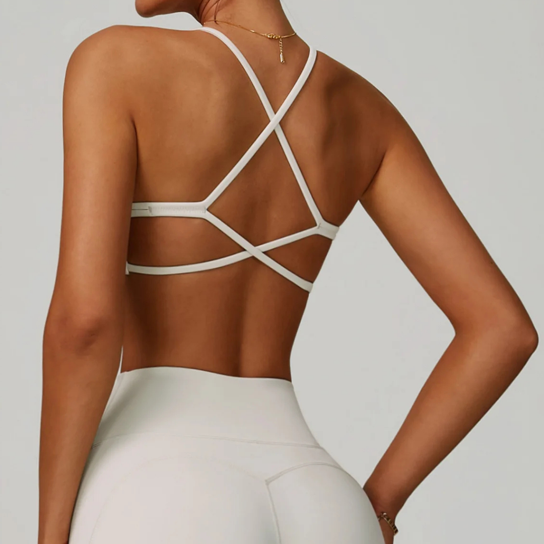 ALETTA V-NECK CROSSBACK SPORTS BRA