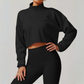 THE SOLINA CROPPED HALF-ZIP SWEATER