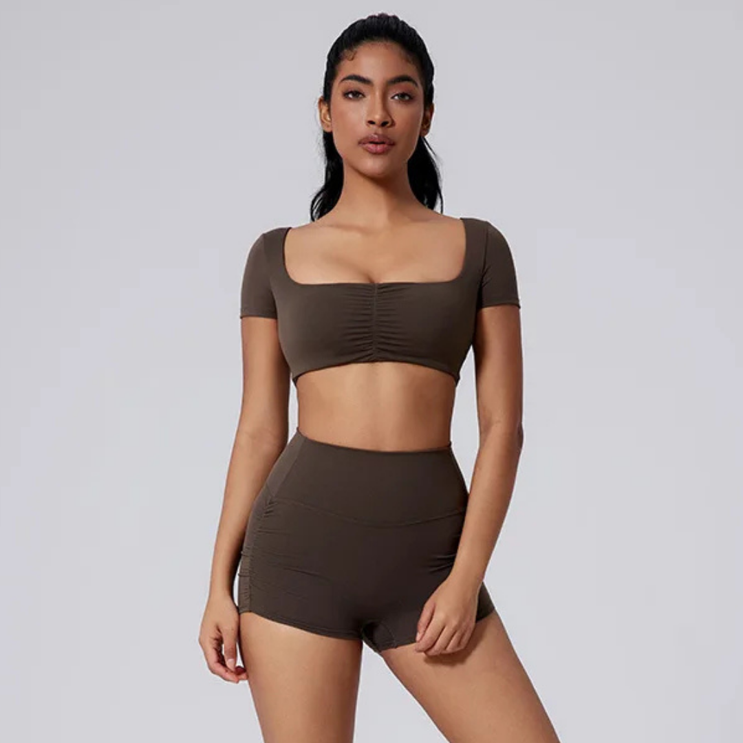 BELLINA HIGH-WAISTED BOOTY SHORTS