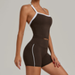 CLOVER HALTERNECK SINGLET & SEAMLESS SHORTS SET