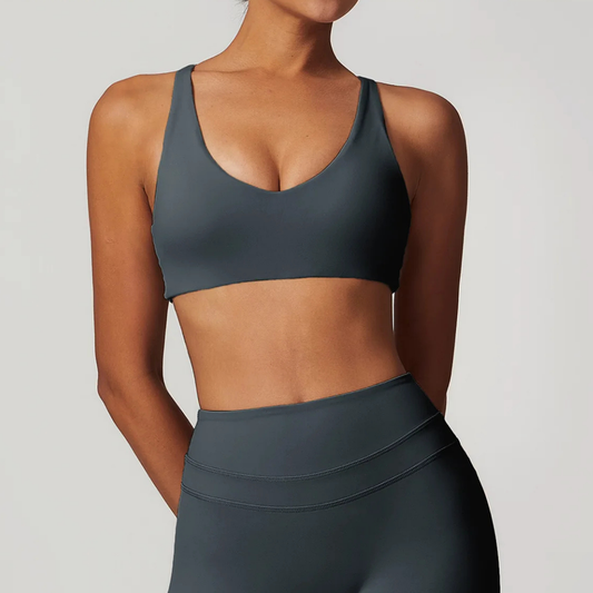 EMMELINE TWIST-BACK SPORTS BRA