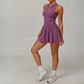 CALINDA HALF-ZIP TENNIS DRESS