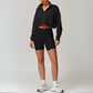 THE SOLINA CROPPED HALF-ZIP SWEATER