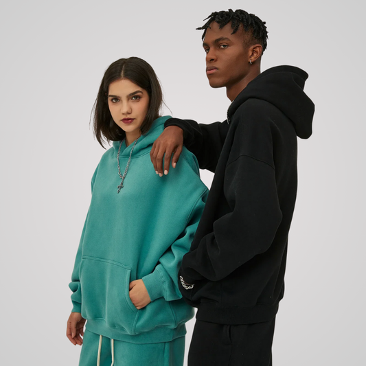 VEIL FLEECE-LINED UNISEX COTTON HOODIE