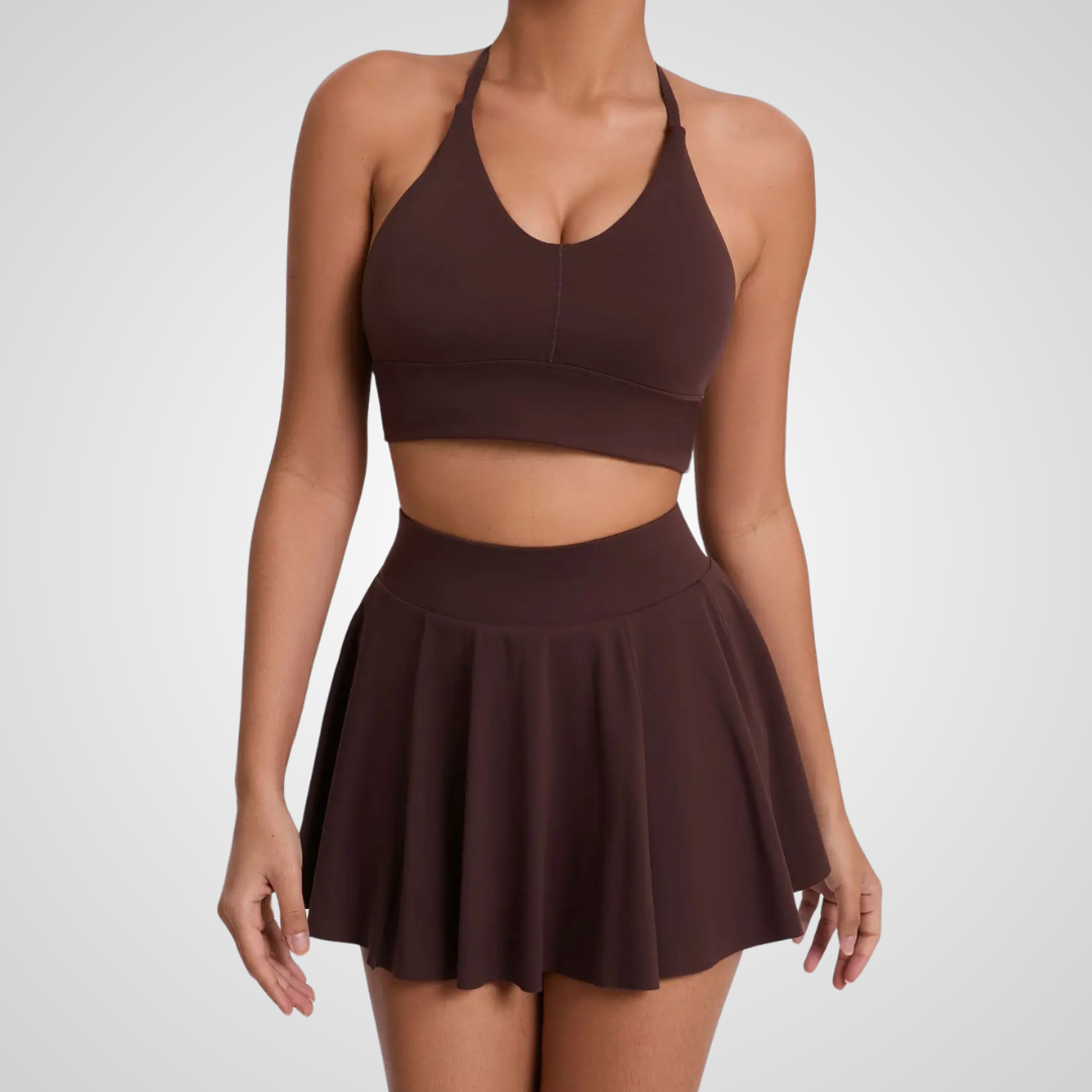 KARELIA HALTER TENNIS SKORT SET