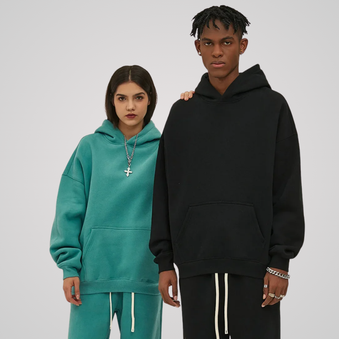 VEIL FLEECE-LINED UNISEX COTTON HOODIE