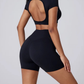 FAWN SEAMLESS HIGH-WAISTED SHORTS