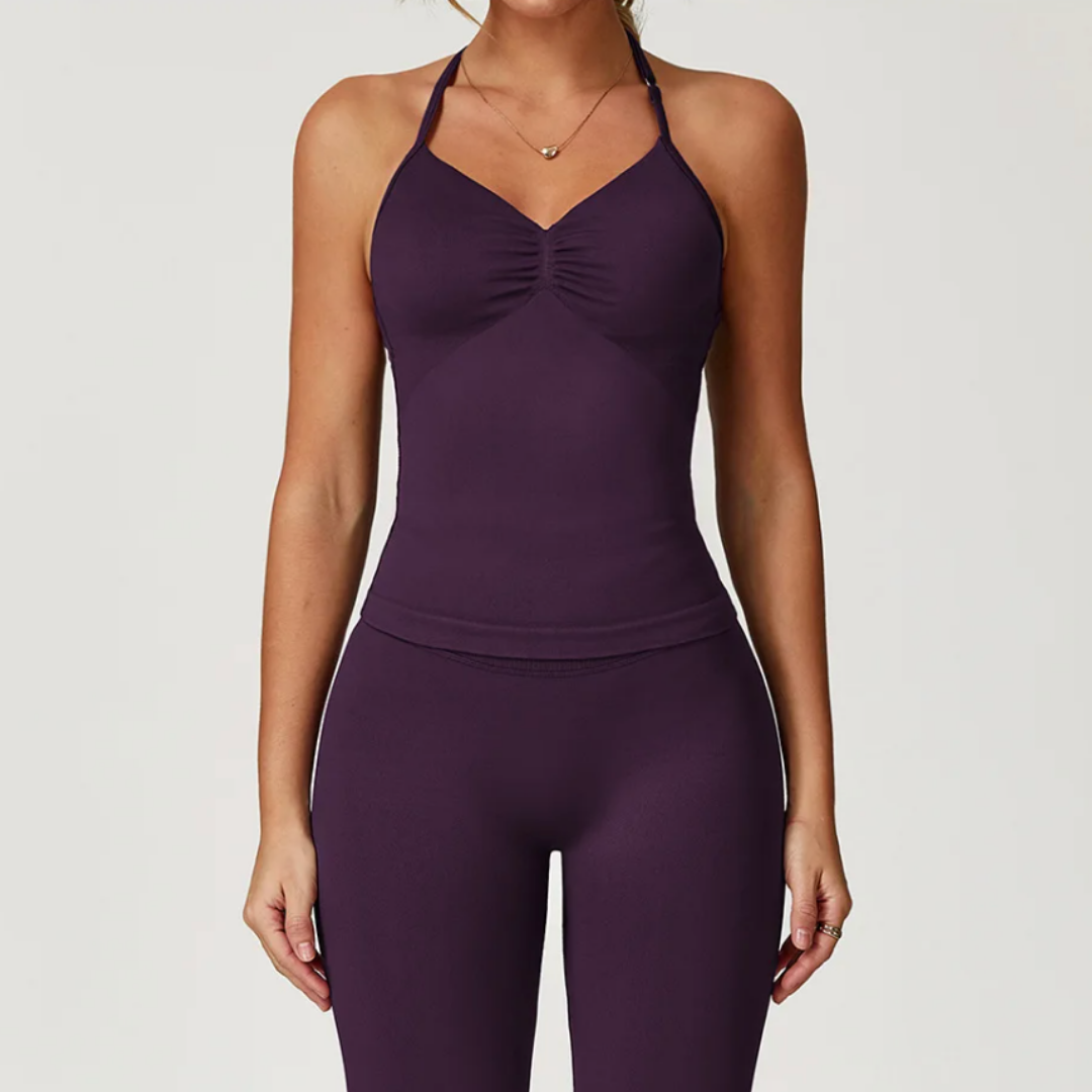 AURORA SEAMLESS HALTER SINGLET