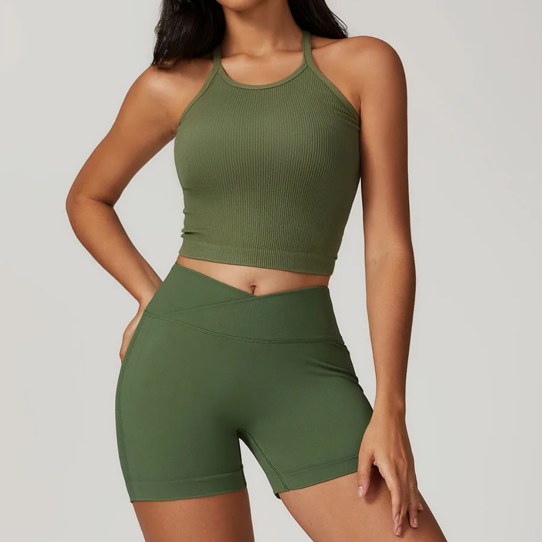 LUMEN V WAISTED SHORTS-Shorts-Gym Giants