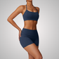 THE ARBOR HALTER SPORTS BRA & SEAMLESS SHORTS SET
