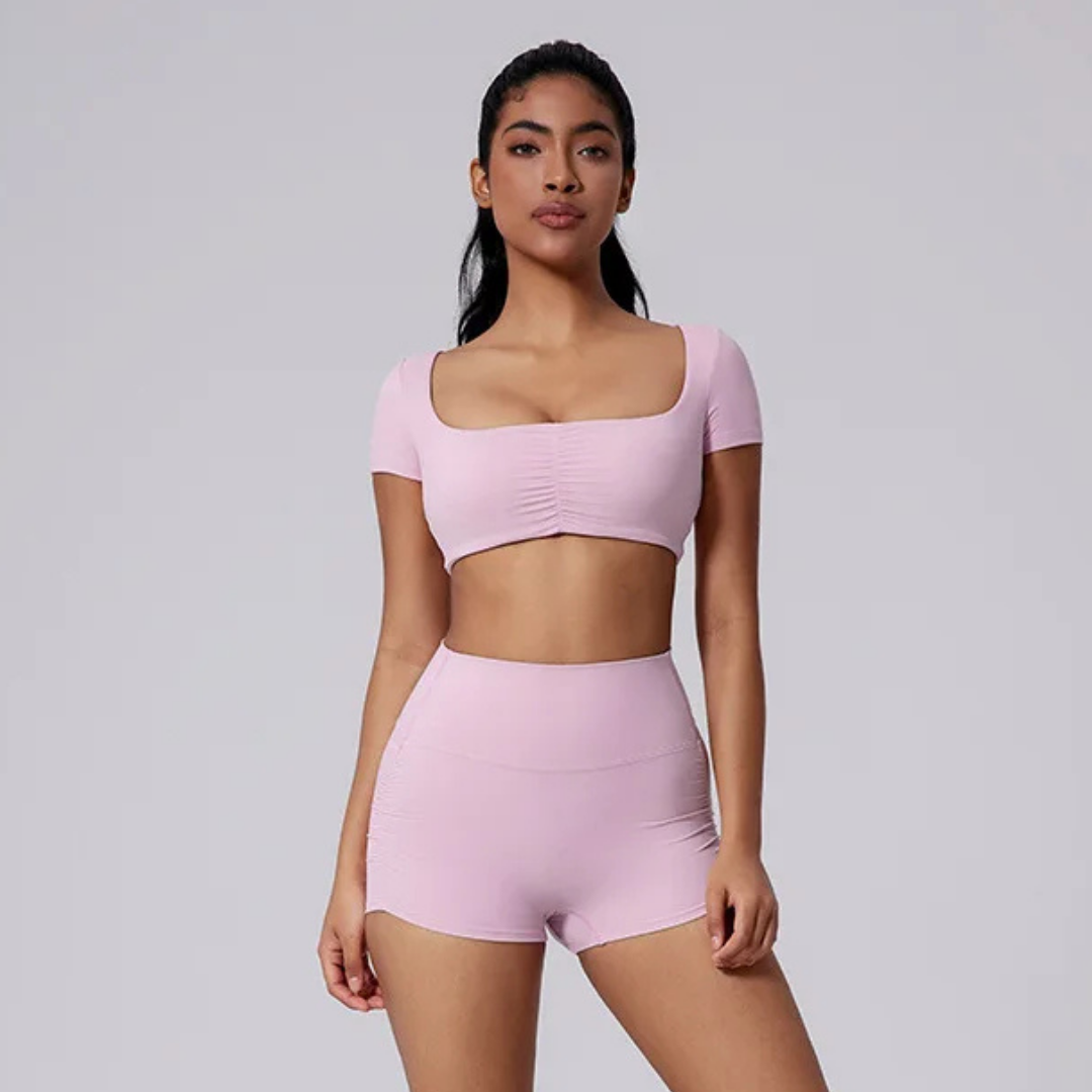 BELLINA HIGH-WAISTED BOOTY SHORTS