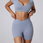 FAWN SEAMLESS HIGH-WAISTED SHORTS