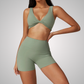 RHODESIA TWIST FRONT SPORTS BRA & SHORTS SET