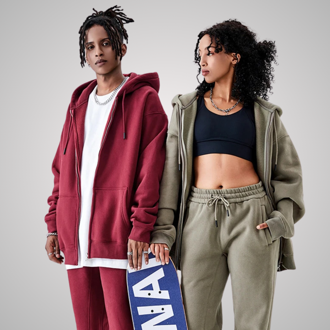 MODENA UNISEX ZIP FRONT HOODIE