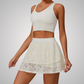 CALANTHA HIGH WAISTED LACE SKIRT