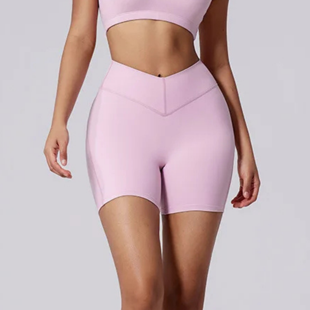 FAWN SEAMLESS HIGH-WAISTED SHORTS