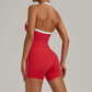 CLOVER HALTERNECK SINGLET & SEAMLESS SHORTS SET