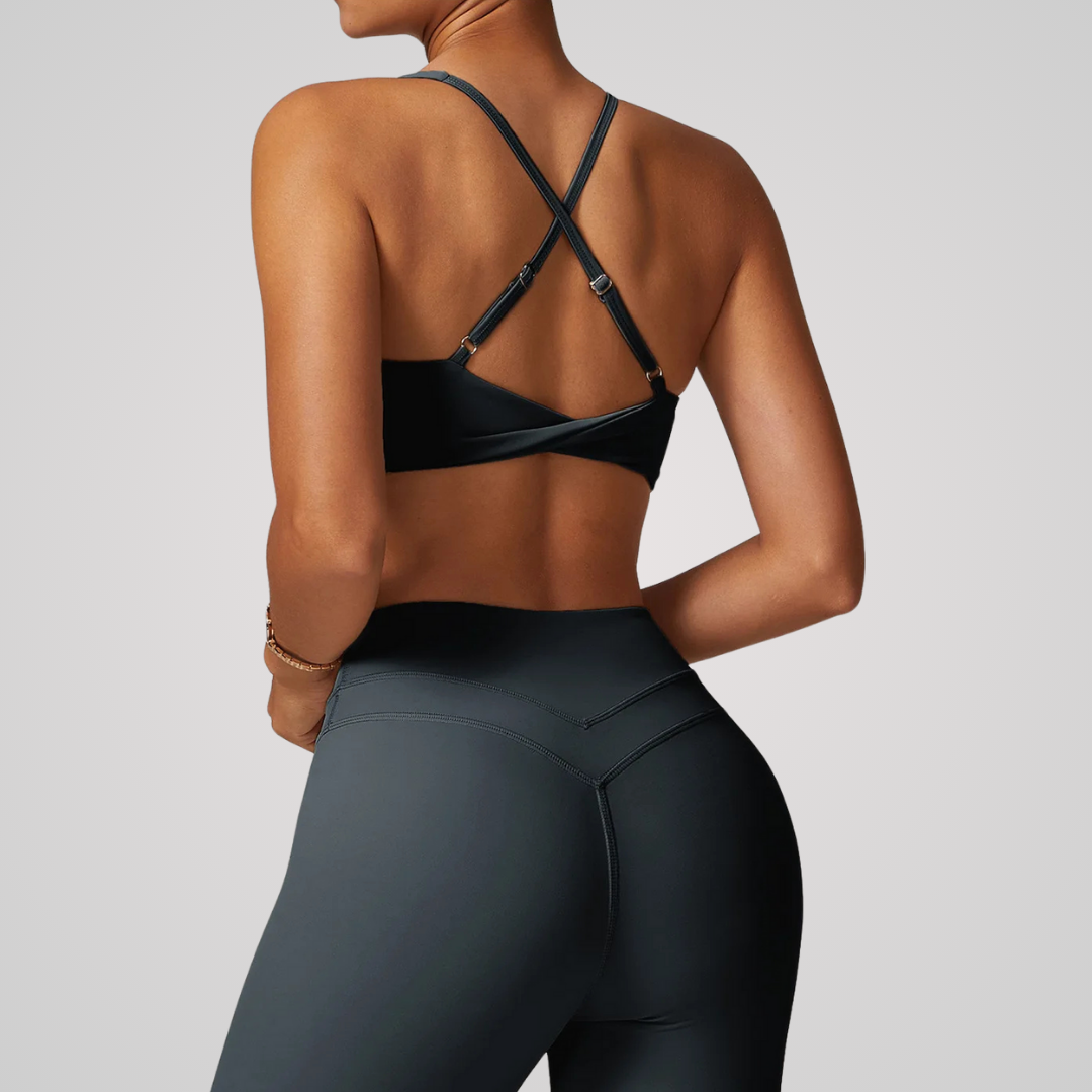 EMMELINE TWIST-BACK SPORTS BRA