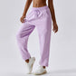 Cali Loose Fit Sweats: Crafted from a durable cotton/spandex blend for the perfect balance of comfort, style, and functionality. Built to last with a premium blend designed to withstand any activity. Stay comfortable with moisture-wicking fabric, cuffed ankles, elastic drawstring waist, and convenient side pockets. Elevate your casual wear with these versatile and lovable sweats!