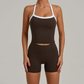 CLOVER HALTERNECK SINGLET & SEAMLESS SHORTS SET