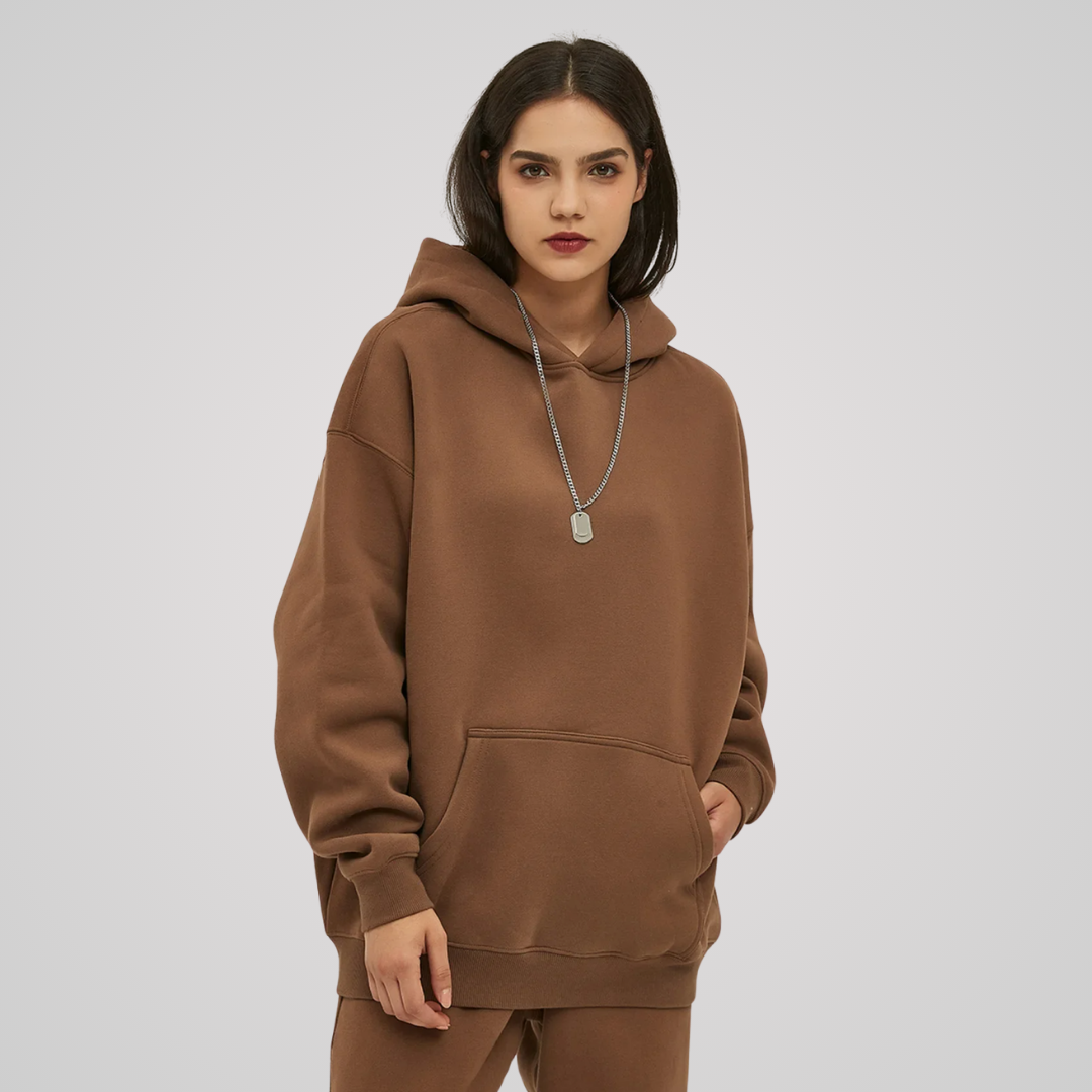 VEIL FLEECE-LINED UNISEX COTTON HOODIE