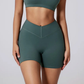 FAWN SEAMLESS HIGH-WAISTED SHORTS