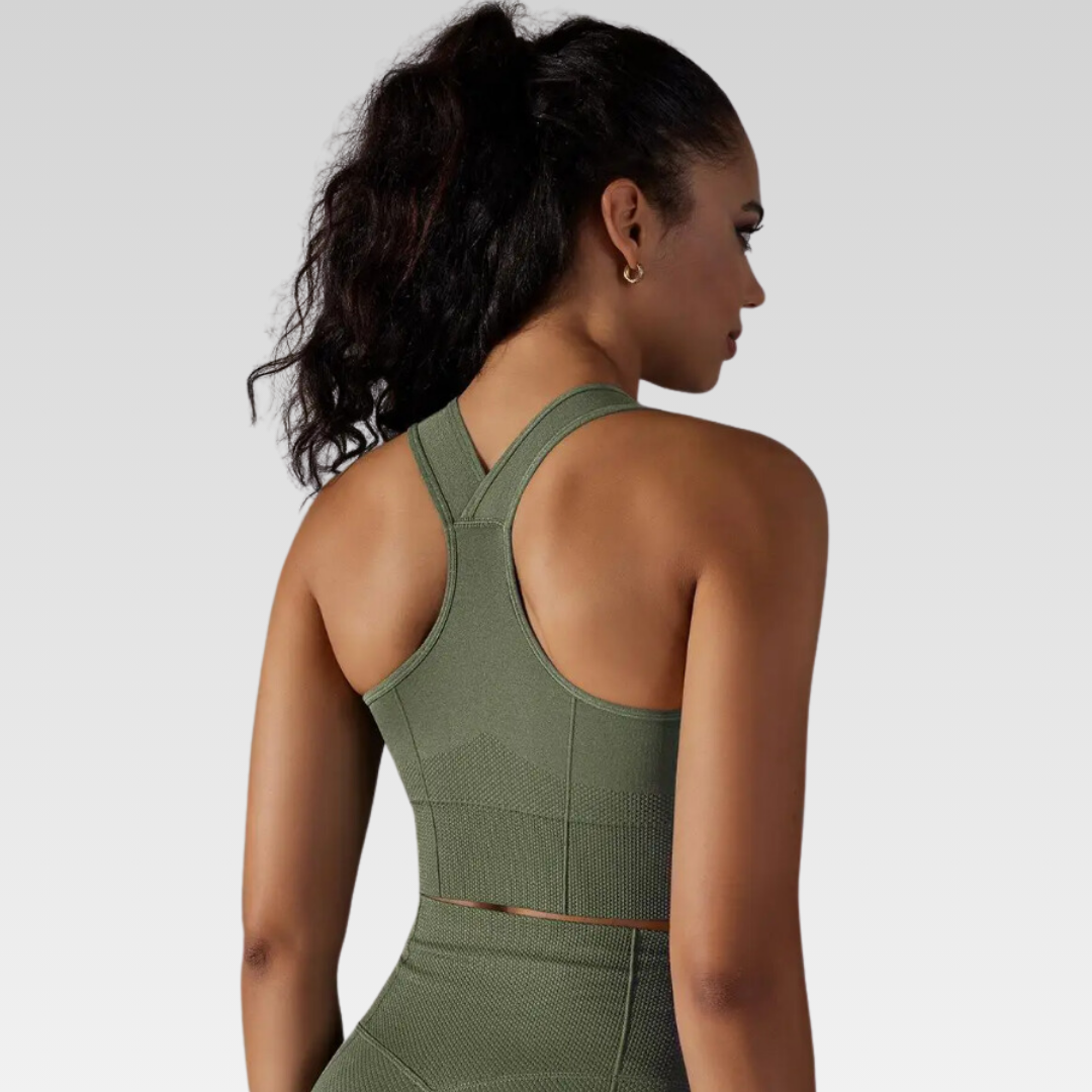 Isla Racerback Sports Bra: Premium Comfort, Breathable Design, Racerback Styling, and Medium Support – Redefining Activewear Elegance for an Elevated Workout Experience!