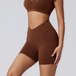 FAWN SEAMLESS HIGH-WAISTED SHORTS