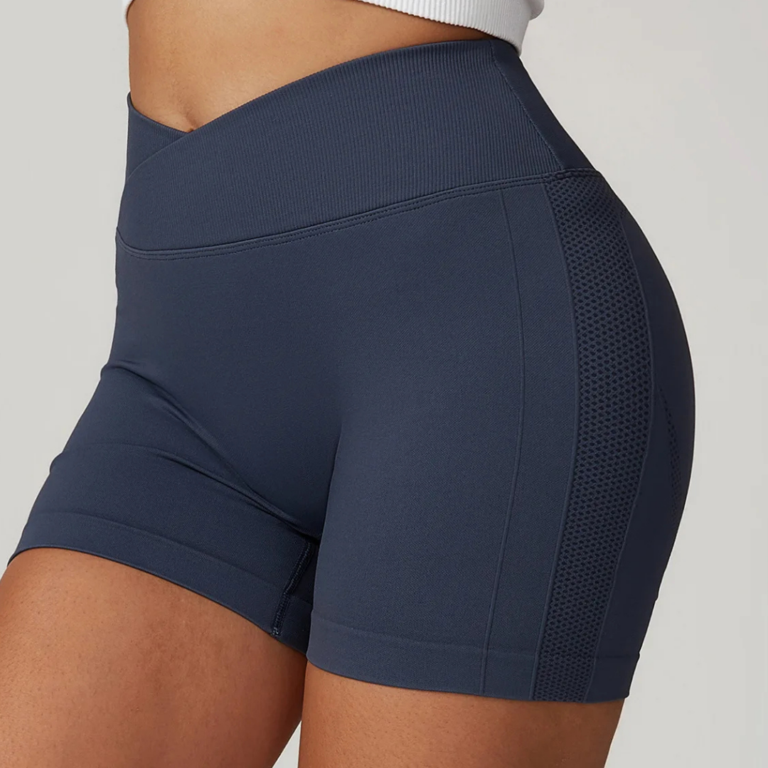 LUMEN V WAISTED SHORTS-Shorts-Gym Giants