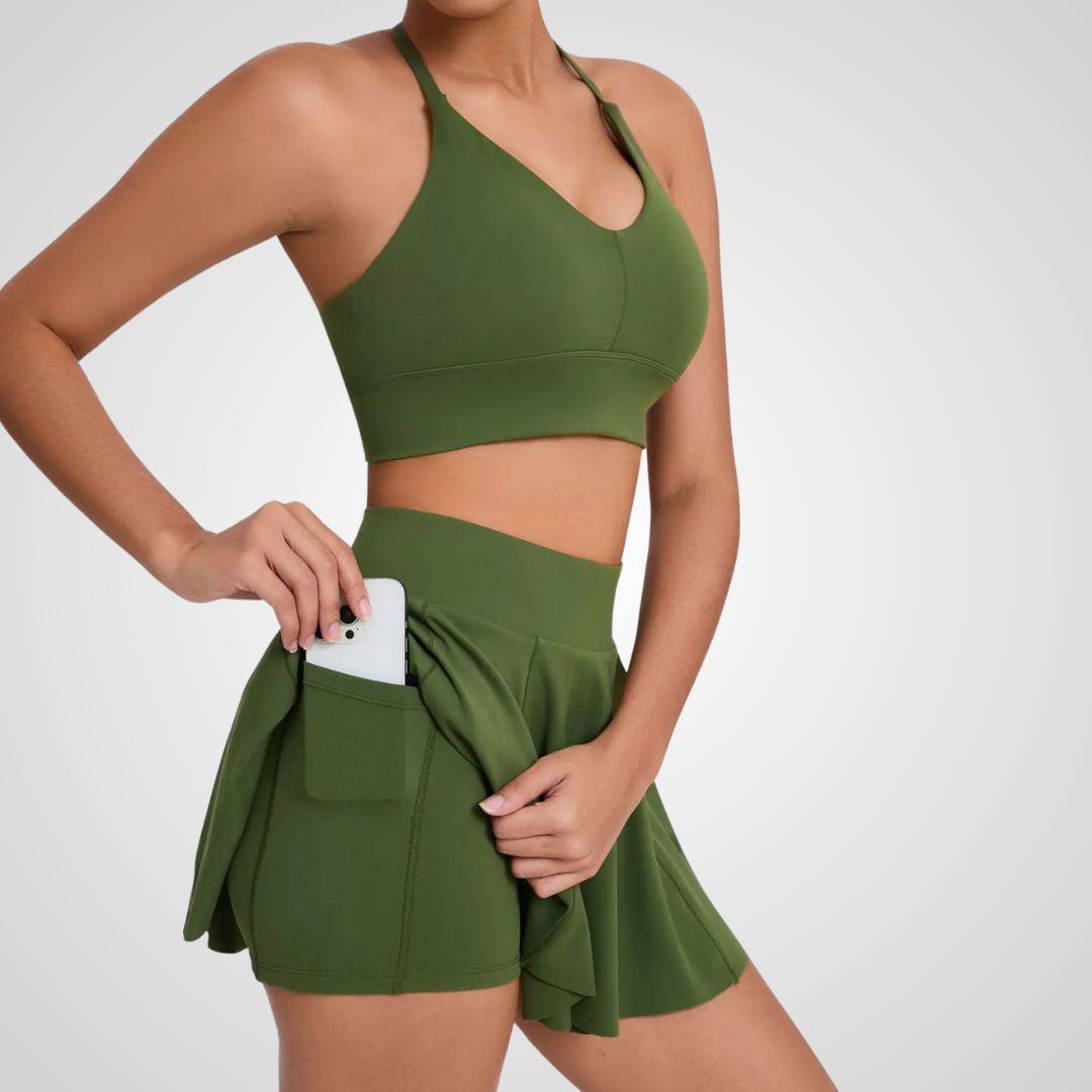 KARELIA HALTER TENNIS SKORT SET