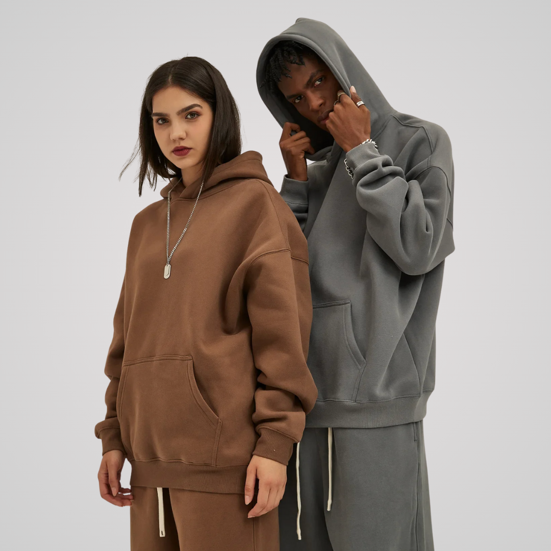 VEIL FLEECE-LINED UNISEX COTTON HOODIE