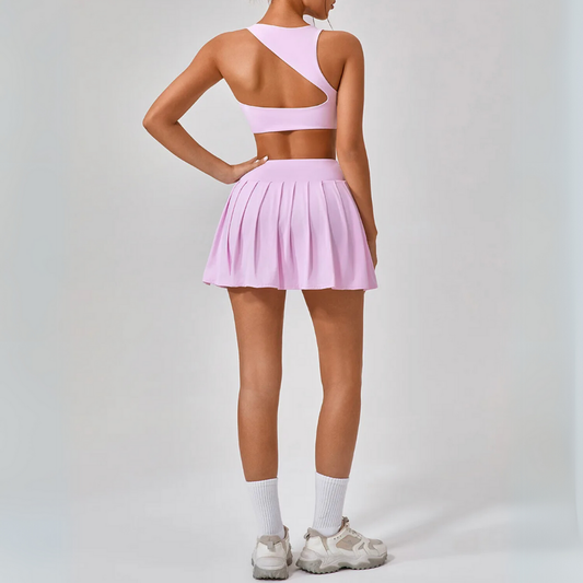 THE BALANCE HIGH-WAISTED SKORT & SPORTS BRA SET