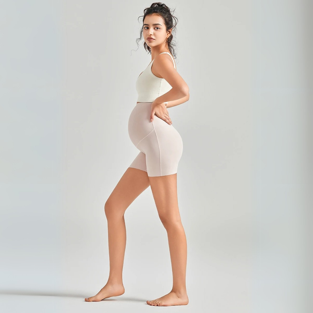 DANICA HIGH-WAISTED MATERNITY SHORTS